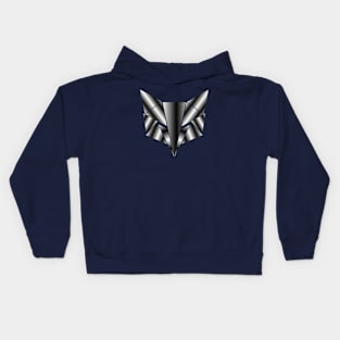 geometric animal, metallic fox of triangles Kids Hoodie